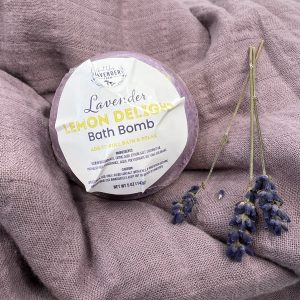 Lavender Lemon Delight Bath Bomb – 5 oz – Great Lakes Lavender Farm