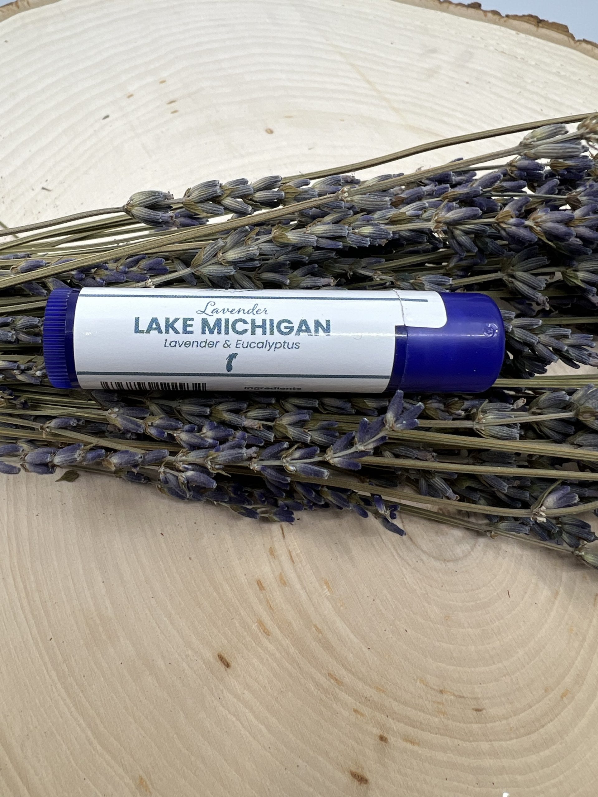 Lavender Lake Michigan Lip Balm - Lavender & Eucalyptus - Great Lakes Lavender Farm